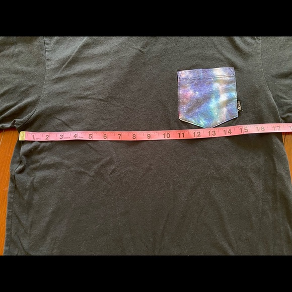 Vans Premium Original Black T-shirt With Tye Dye Pocket Size Medium - Picture 4 of 5